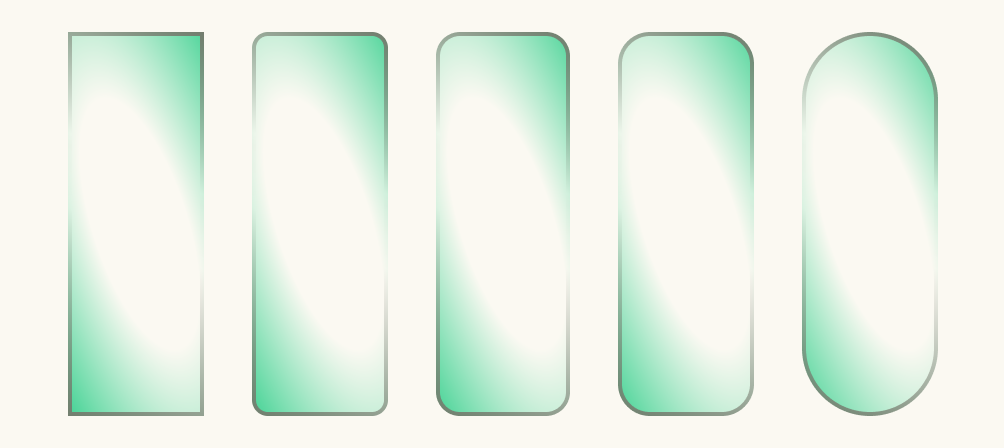 Android corner shape examples