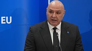  الرئيس اللبناني جوزاف عون يتحدث خلال مؤتمر صحفي عقب قمة الاتحاد الأوروبي في نيقوسيا، 24 أبريل 2026