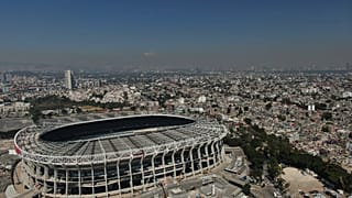 ملعب أزتيكا في مكسيكو سيتي، قبل 100 يوم من حفل افتتاح كأس العالم لكرة القدم 2026