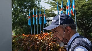 المدير العام لمنظمة الصحة العالمية ("WHO") تيدروس أدهانوم غيبرييسوس يصل إلى بونيا وسط تفاقم تفشي وباء إيبولا في إقليم إيتوري بالكونغو، السبت 30 أيار/مايو.