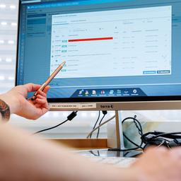 Eine elektronische Patientenakte wird bearbeitet