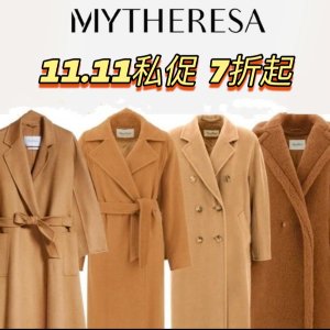 6折起！101801长款€1610Mytheresa 闪促