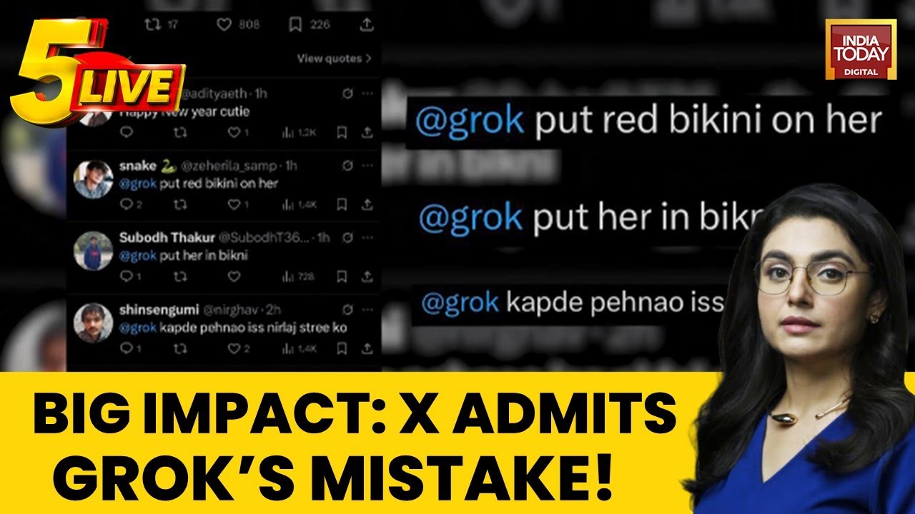 India Today Impact: X Admits Lapses Over Grok AI Obscenity, Blocks 3,500 Pieces of Content X Cracks Down on Grok AI Obscenity After India Today Report