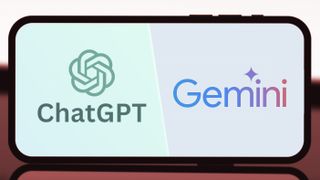 ChatGPT vs. Gemini logos