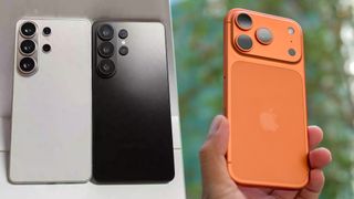 Galaxy S26 Ultra render next to iPhone 17 Pro