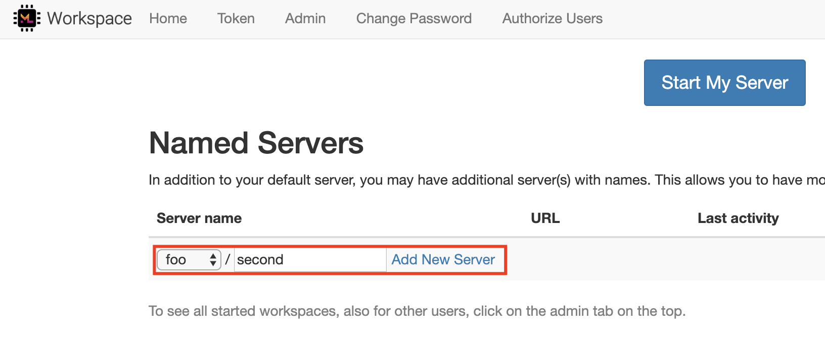 Picture of admin panel