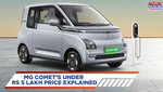 MG Comet Base Variant Features - Micro EV Under Rs 5 Lakh MG Comet Base Variant Features - Micro EV Under Rs 5 Lakh