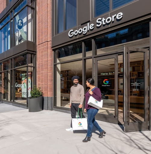 The new storefronts of the Google Store in Mountain view. In one of the stores