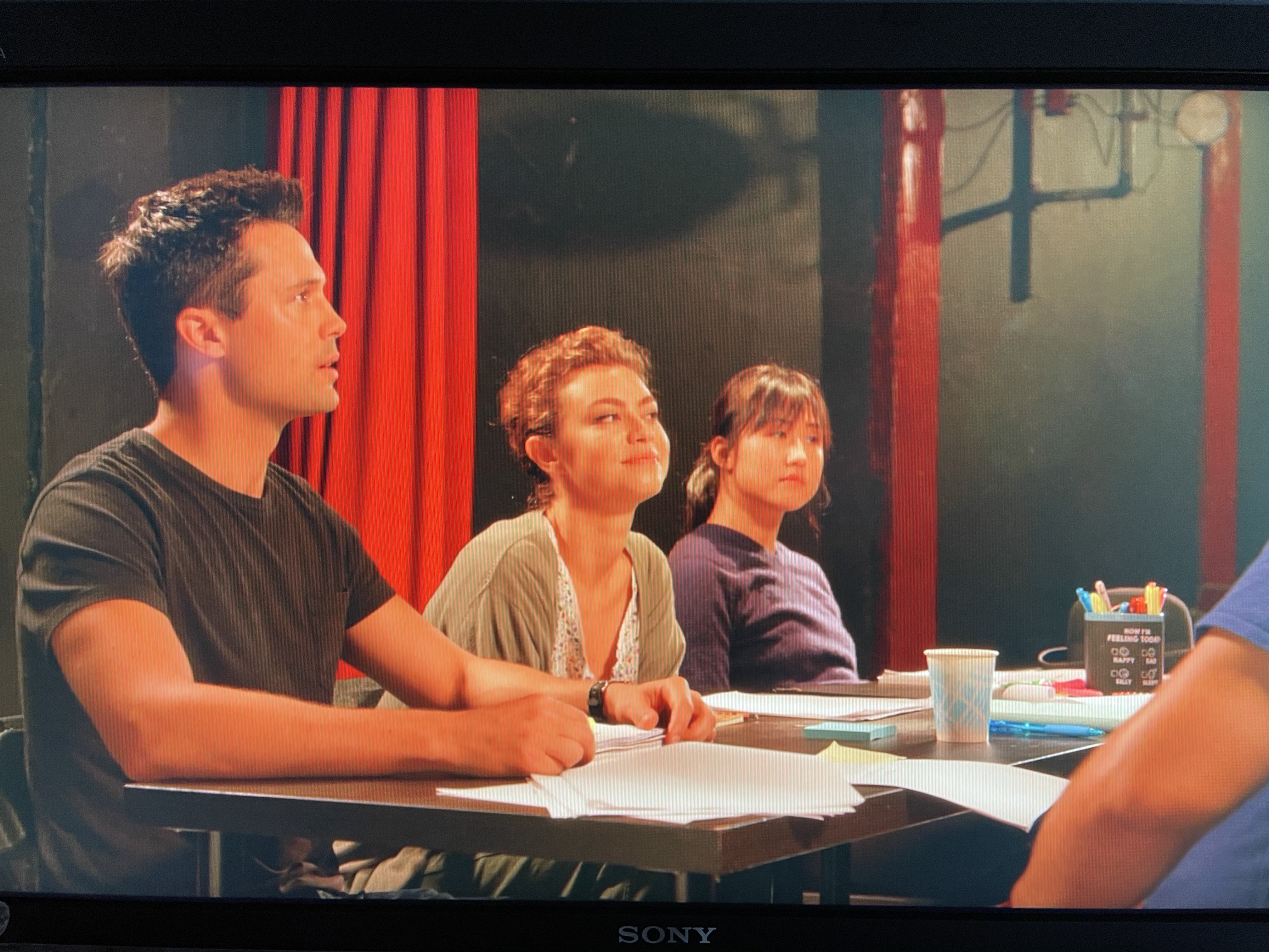 (Left to Right) Stephen Coletti, Elvy Yost, Stephanie Lee in “Everyone is Doing Great”