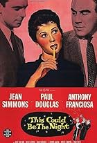 Jean Simmons, Paul Douglas, and Anthony Franciosa in This Could Be the Night (1957)