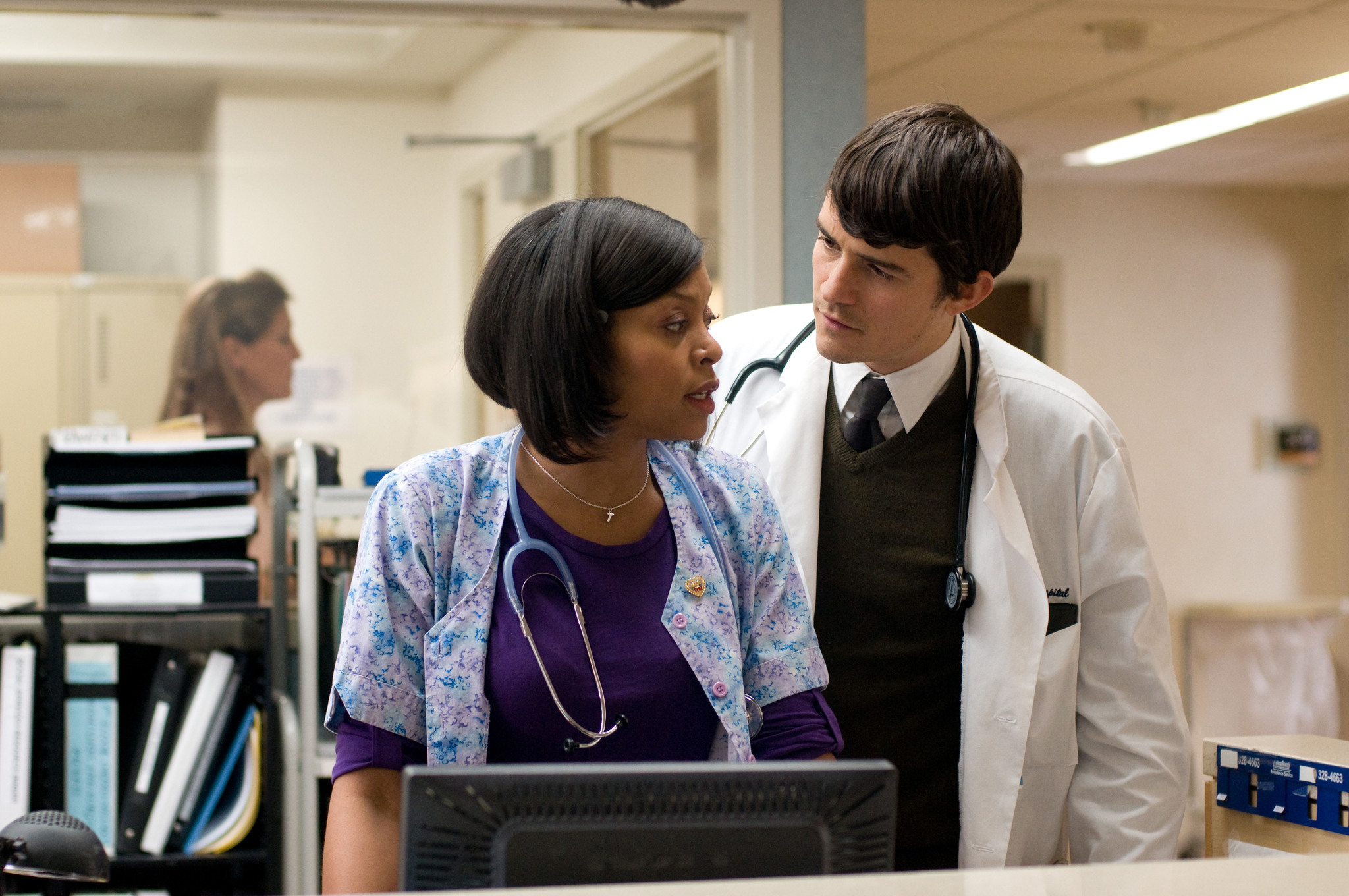 Orlando Bloom and Taraji P. Henson in The Good Doctor (2011)