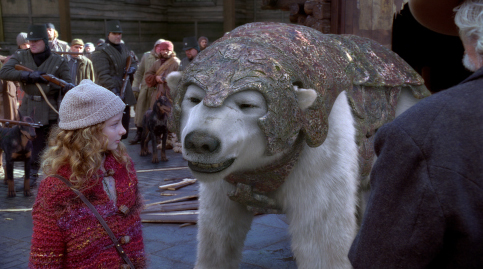 Sam Elliott, Ian McKellen, and Dakota Blue Richards in The Golden Compass (2007)