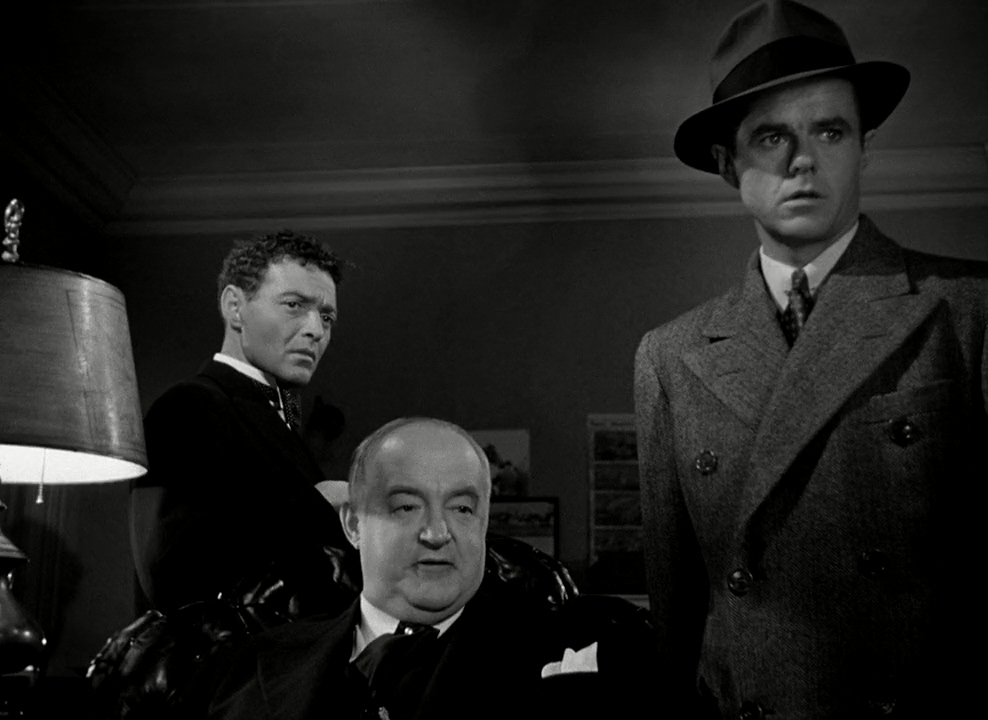 Peter Lorre, Sydney Greenstreet, and Elisha Cook Jr. in The Maltese Falcon (1941)