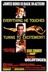 Sean Connery, Honor Blackman, and Shirley Eaton in Goldfinger (1964)