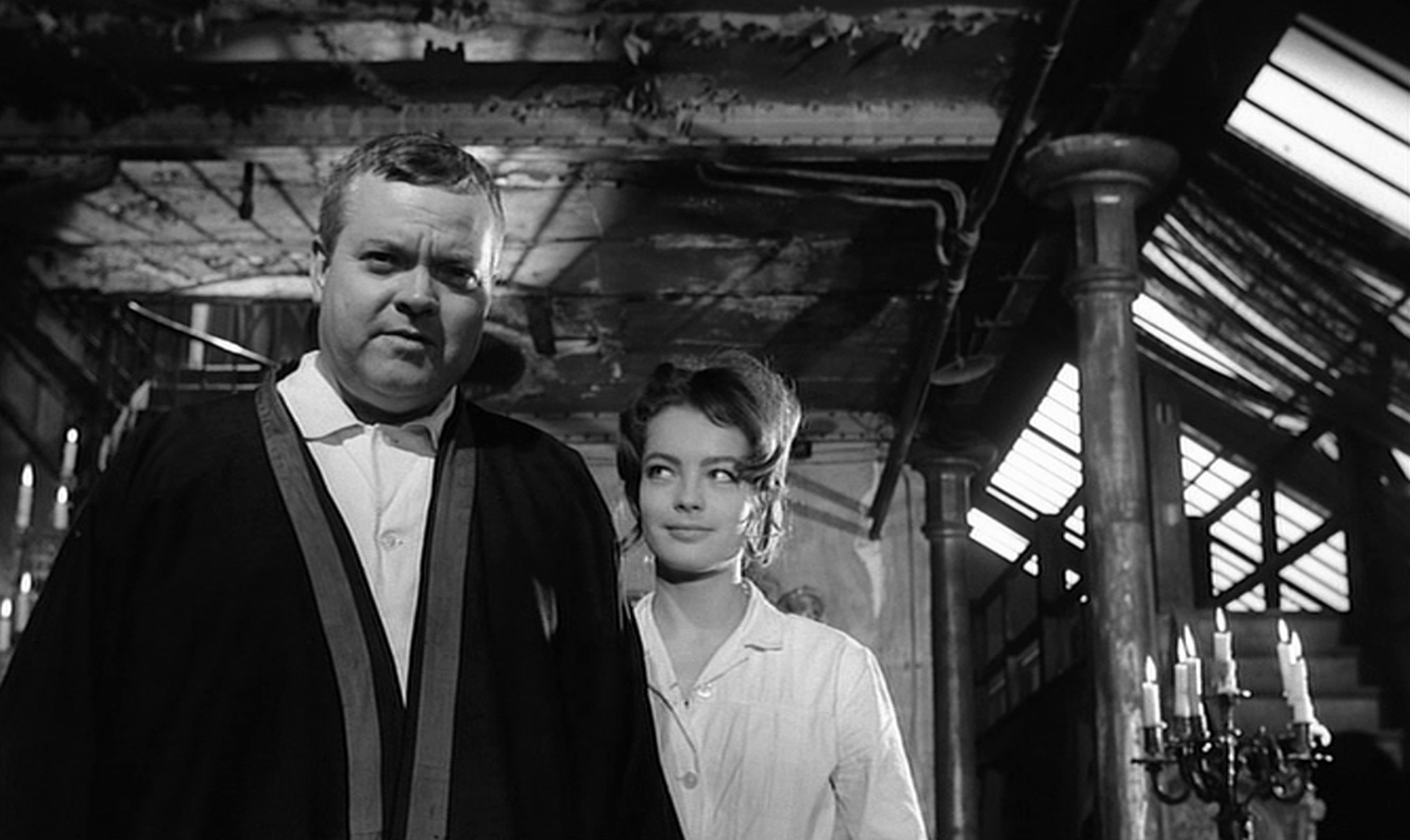 Orson Welles and Romy Schneider in The Trial (1962)