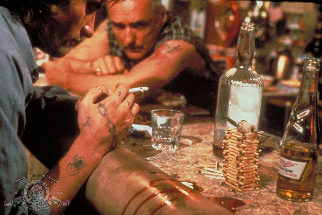 Dennis Hopper and Viggo Mortensen in The Indian Runner (1991)