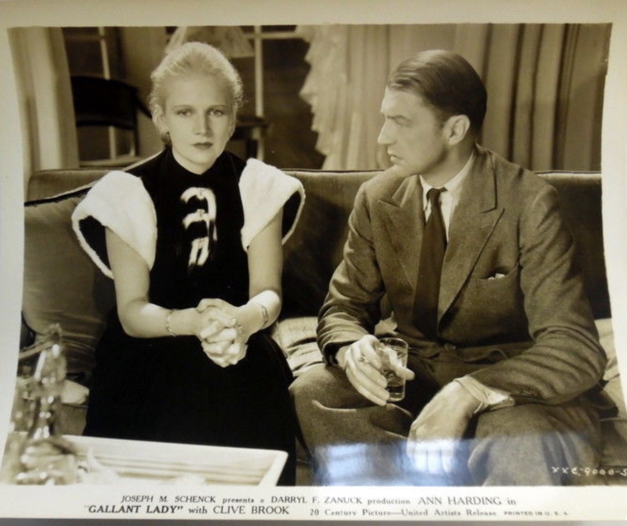 Clive Brook and Ann Harding in Gallant Lady (1933)