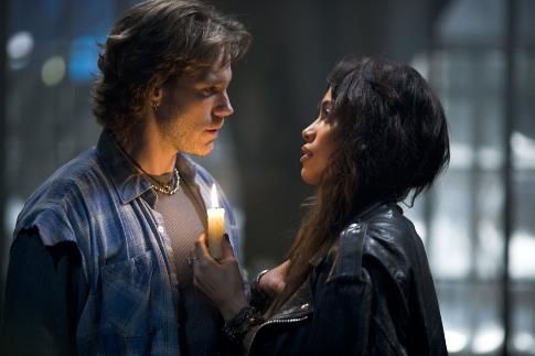 Rosario Dawson and Adam Pascal in Rent (2005)