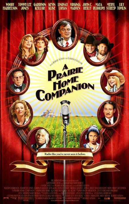 Tommy Lee Jones, Kevin Kline, Woody Harrelson, Virginia Madsen, John C. Reilly, Meryl Streep, Lily Tomlin, L.Q. Jones, Garrison Keillor, Lindsay Lohan, and Maya Rudolph in A Prairie Home Companion (2006)