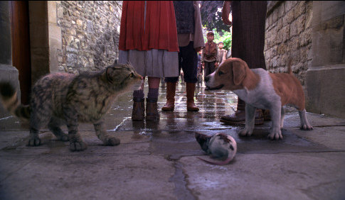 Freddie Highmore, Ben Walker, and Dakota Blue Richards in The Golden Compass (2007)