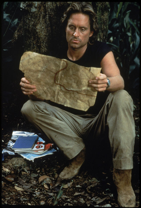 Michael Douglas in Romancing the Stone (1984)