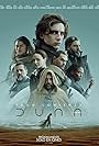 Javier Bardem, Josh Brolin, Rebecca Ferguson, Jason Momoa, Sharon Duncan-Brewster, Oscar Isaac, Timothée Chalamet, and Zendaya in Duna (2021)