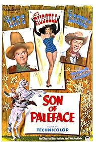 Jane Russell, Bob Hope, Roy Rogers, and Trigger in El hijo del cara pálida (1952)