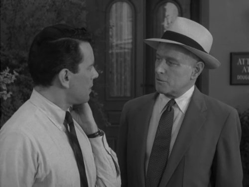 John Forsythe and George Macready in Alfred Hitchcock Presents (1955)