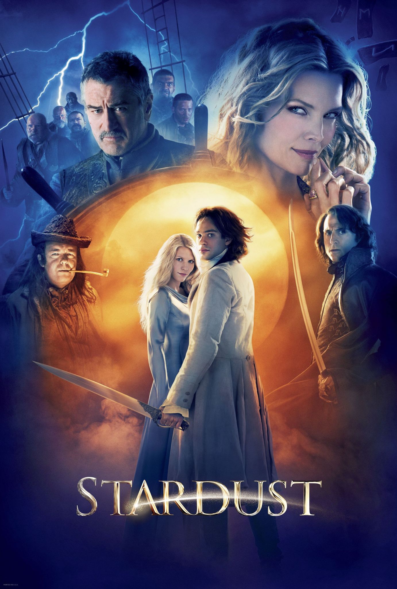 Claire Danes, Robert De Niro, Michelle Pfeiffer, Ricky Gervais, Mark Strong, and Charlie Cox in Stardust (2007)