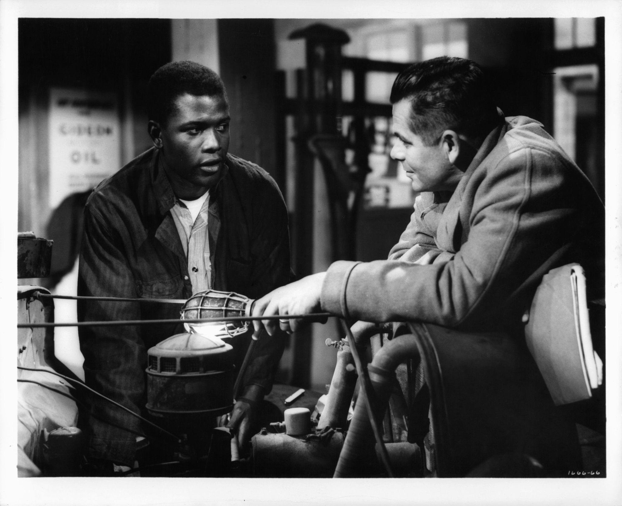 Glenn Ford and Sidney Poitier in Blackboard Jungle (1955)