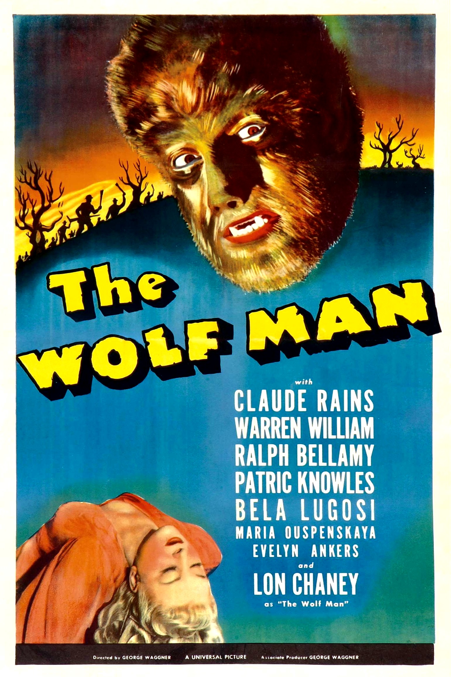 Lon Chaney Jr. and Evelyn Ankers in The Wolf Man (1941)