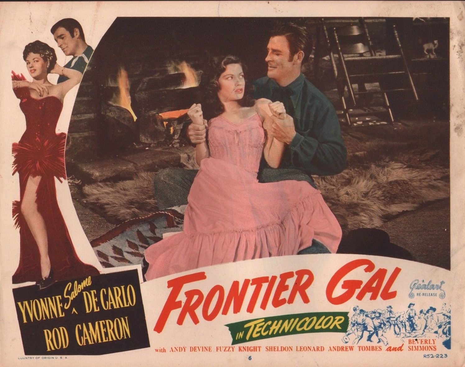 Yvonne De Carlo and Rod Cameron in Frontier Gal (1945)