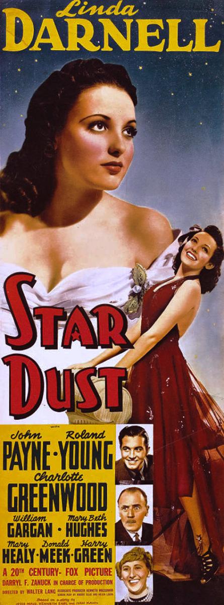 Linda Darnell, Charlotte Greenwood, John Payne, and Roland Young in Star Dust (1940)