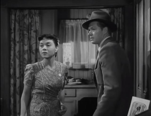 Marya Marco and Bill Williams in The Clay Pigeon (1949)