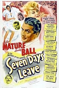 Lucille Ball, Victor Mature, Marcy McGuire, Harold Peary, and Arnold Stang in Seven Days' Leave (1942)