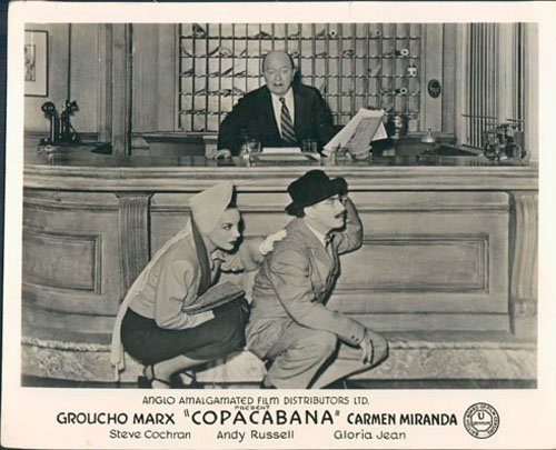 Groucho Marx, Carmen Miranda, and Chester Clute in Copacabana (1947)