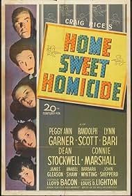 Randolph Scott, Dean Stockwell, Lynn Bari, Peggy Ann Garner, and Connie Marshall in Home, Sweet Homicide (1946)