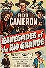 Rod Cameron, Eddie Dew, Jennifer Holt, John James, Fuzzy Knight, and Glenn Strange in Renegades of the Rio Grande (1945)