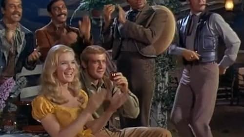 Lee Majors, Martin Landau, Linda Evans, and Richard Long in The Big Valley (1965)