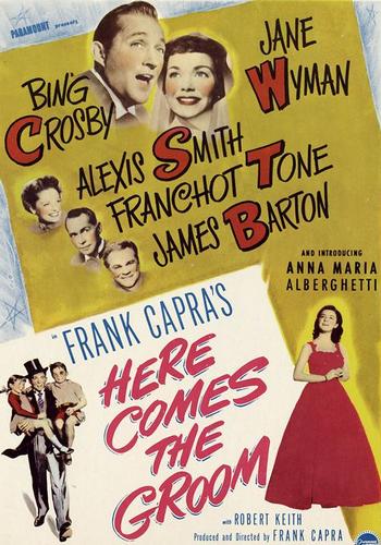 Bing Crosby, Anna Maria Alberghetti, James Barton, Jacques Gencel, Alexis Smith, Franchot Tone, Beverly Washburn, and Jane Wyman in Here Comes the Groom (1951)