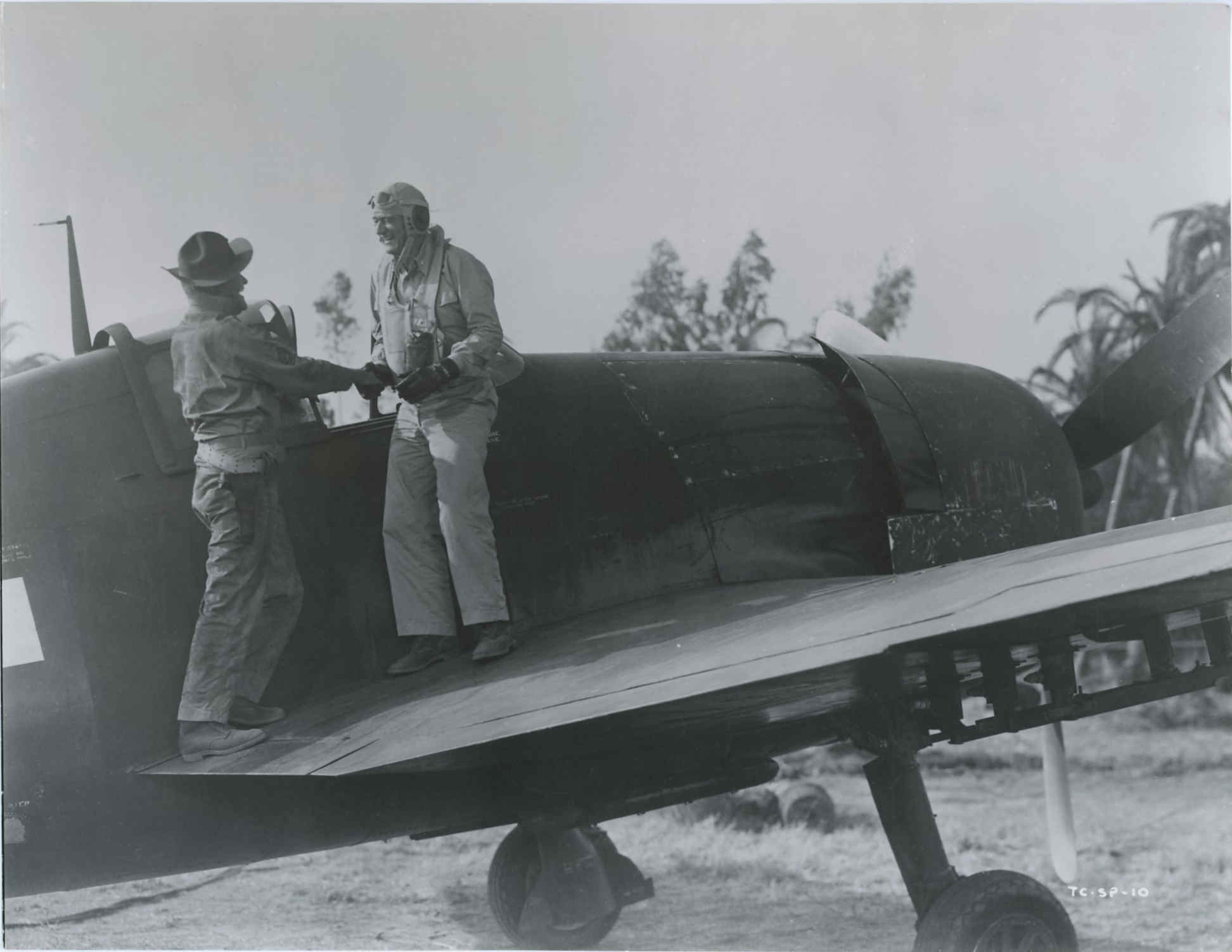 John Wayne and Jay C. Flippen in Flying Leathernecks (1951)