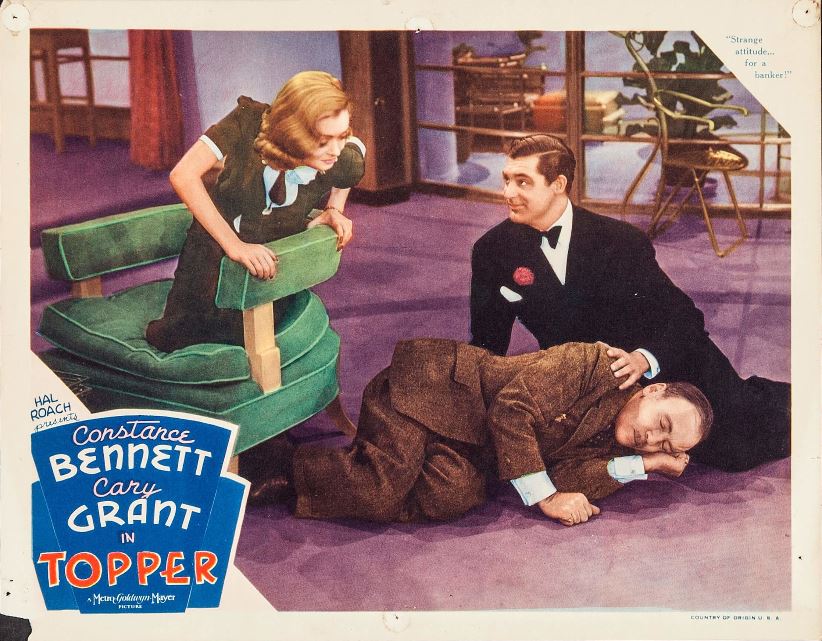 Cary Grant, Constance Bennett, and Roland Young in Topper (1937)