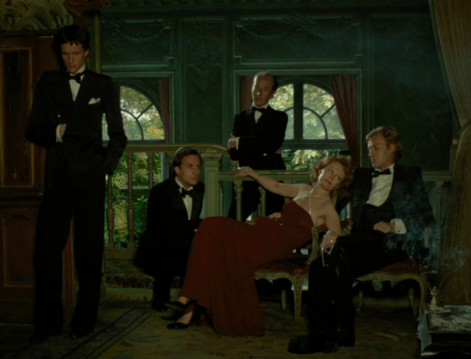 Mathieu Carrière, Vernon Dobtcheff, Didier Flamand, Claude Mann, and Delphine Seyrig in India Song (1975)