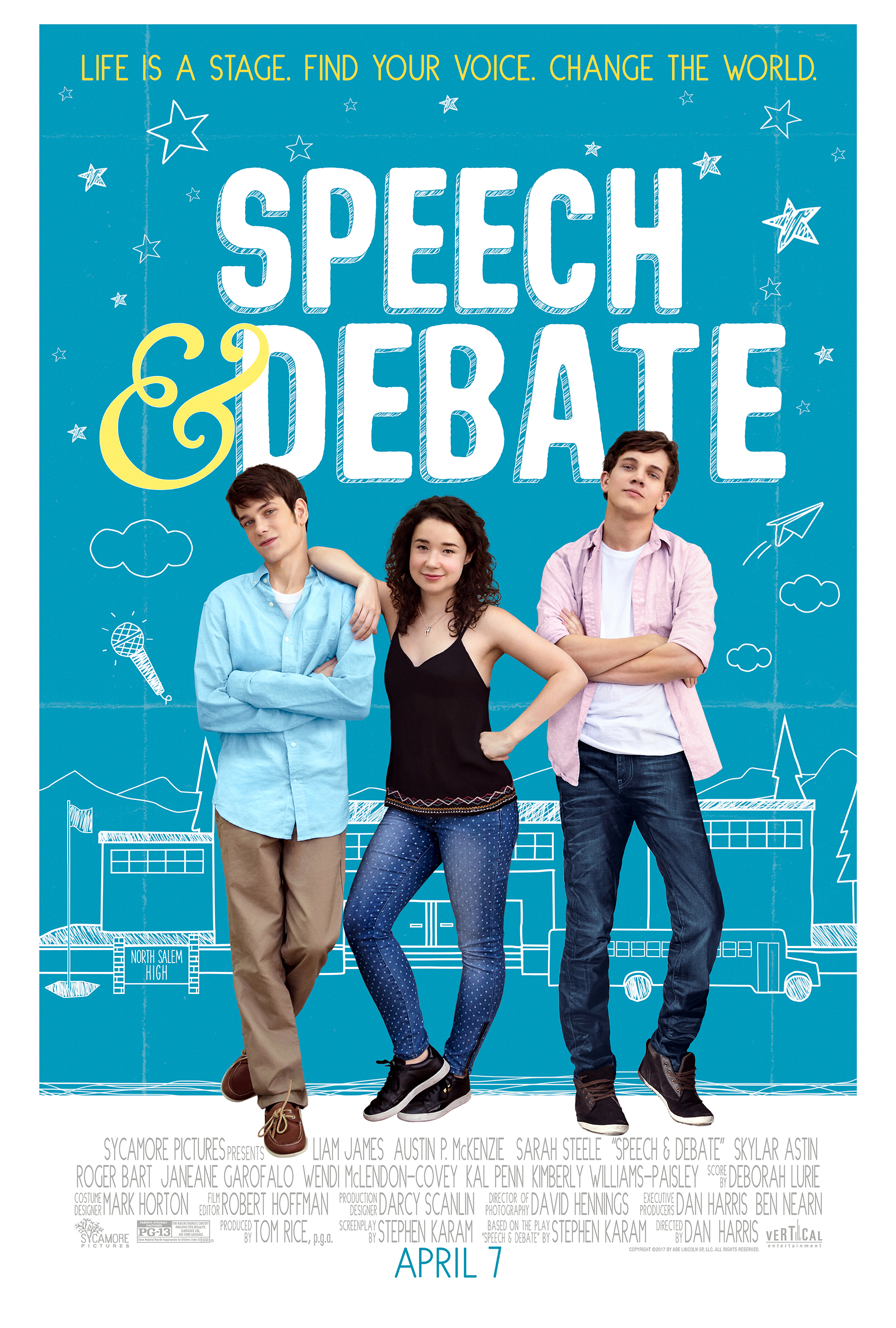 Liam James, Sarah Steele, and Austin P. McKenzie in Speech & Debate (2017)