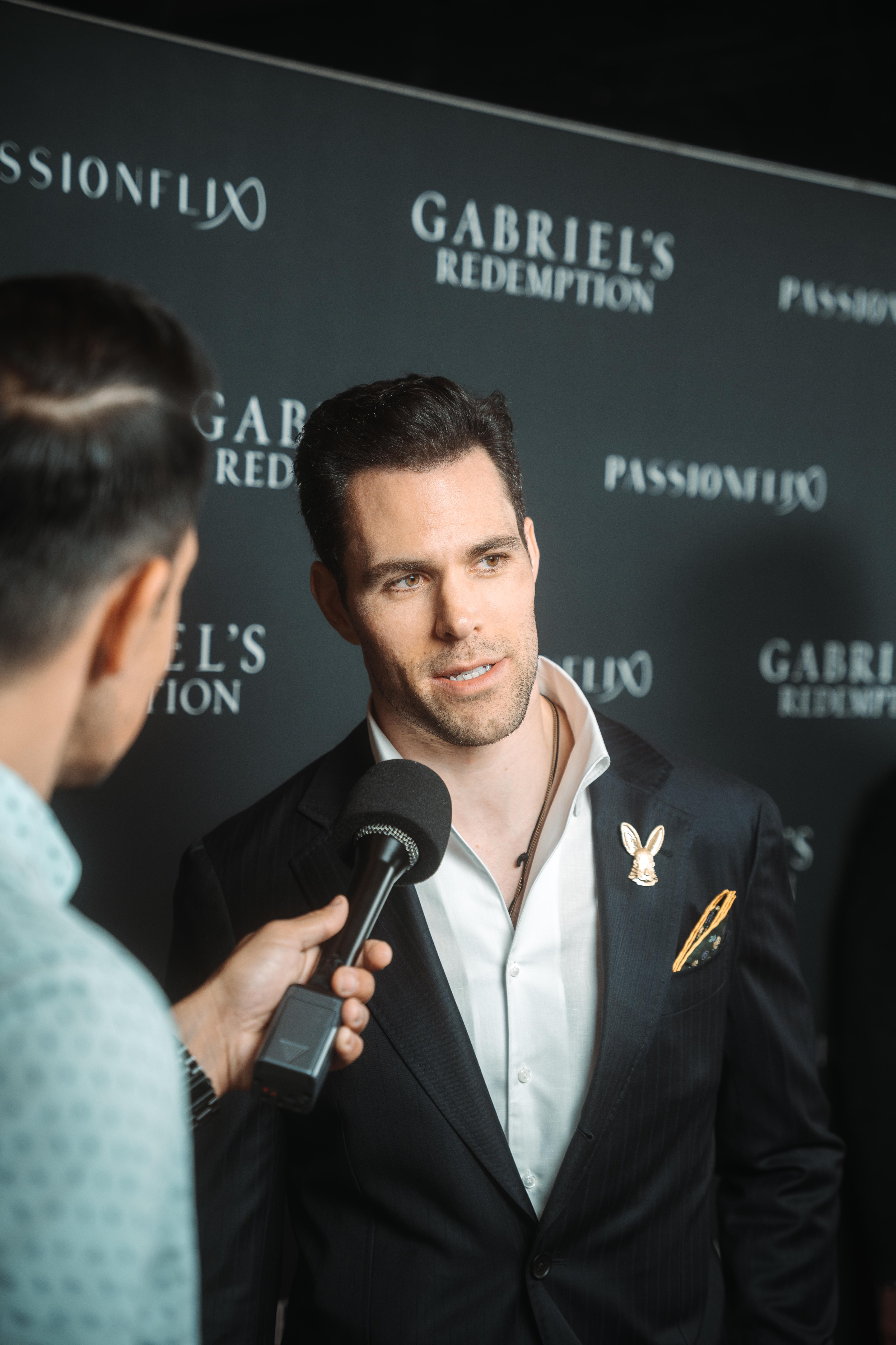 James Andrew Fraser in London England at the Premiere of "Gabriel's Redemption - Part 1"