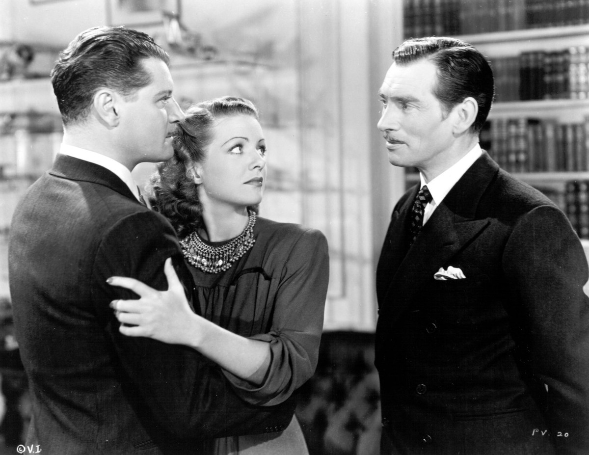 Ralph Forbes, James Stephenson, and Margot Stevenson in Calling Philo Vance (1939)