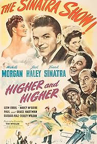 Frank Sinatra, Michèle Morgan, Leon Errol, Barbara Hale, Jack Haley, Grace Hartman, Paul Hartman, Marcy McGuire, and Dooley Wilson in Higher and Higher (1943)