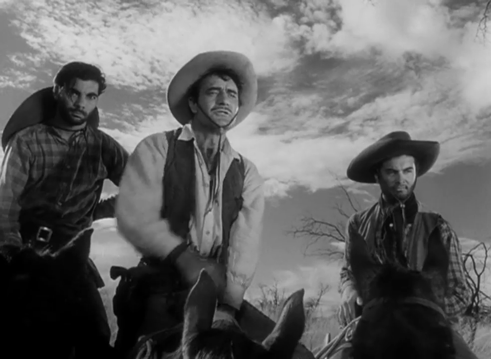 Pepe Hern, Gilbert Roland, and Lou Steele in The Furies (1950)