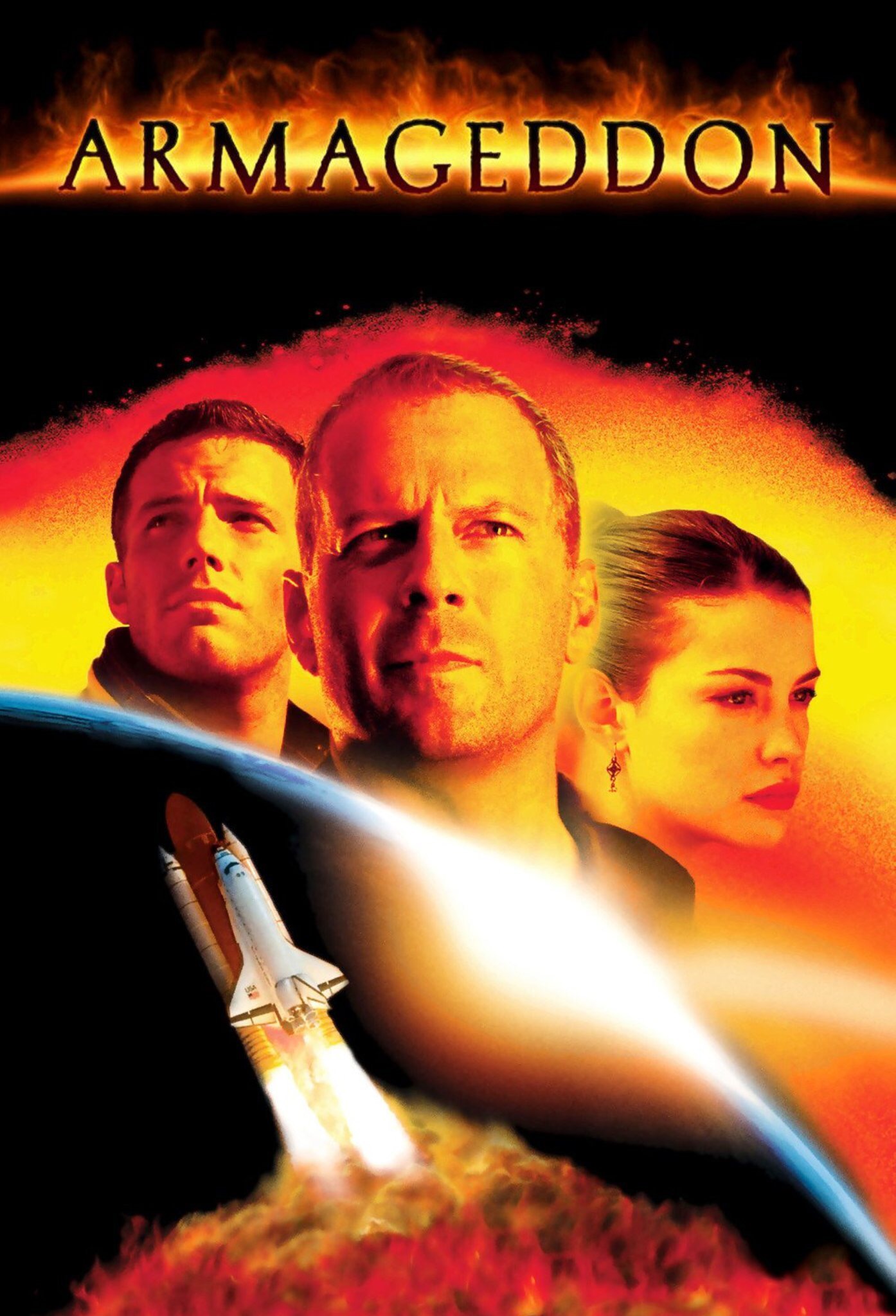 Liv Tyler, Bruce Willis, and Ben Affleck in Armageddon (1998)