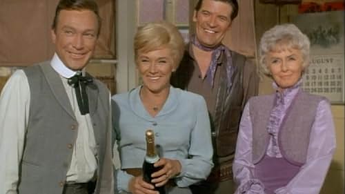 Barbara Stanwyck, Peter Breck, Jeanne Cooper, and Warren Stevens in The Big Valley (1965)